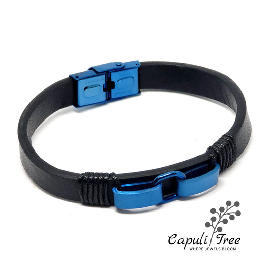 Metallic Blue & Black Bracelet
