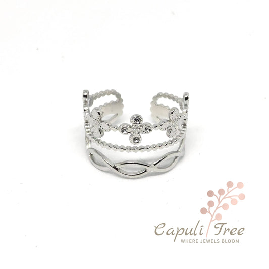 STAINLESS STEEL "CROWN" RING