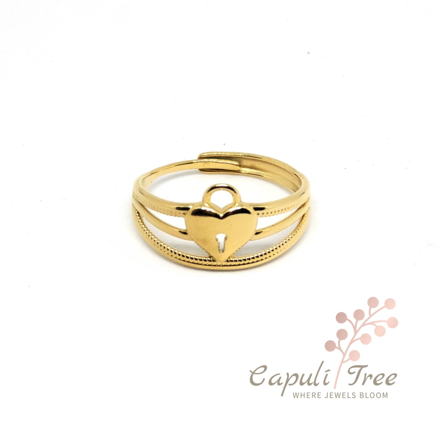 STAINLESS STEEL "SAFE HEART" RING