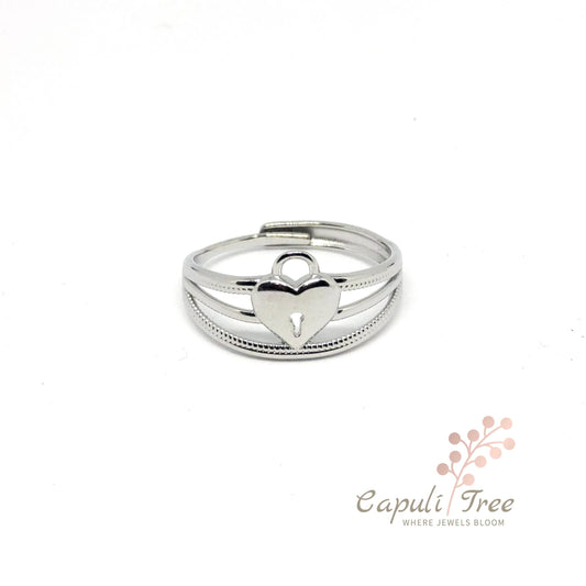 STAINLESS STEEL "SAFE HEART" RING